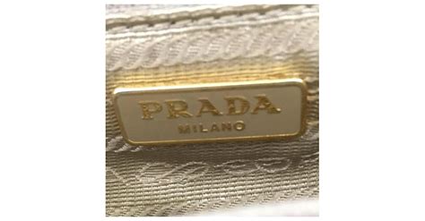 Prada Shoulder bag Beige Cotton ref.471191 